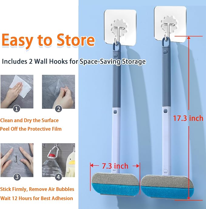 Window Screen Cleaning Brush, 6-in-1 Screen Cleaner Tool Kit with Spray Bottle, Crevice Brush and Microfiber Cloth for Window Tracks and Screens