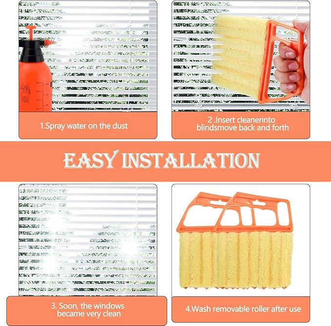 6pcs Window Venetian Blind Cleaner Duster Tool, Blind Duster,dusting Brush | blind cleaner duster tool,blinds cleaner,Air Conditioner, Wood & Vinyl Blinds,for Blinds Air Conditioner Vent Keyboard