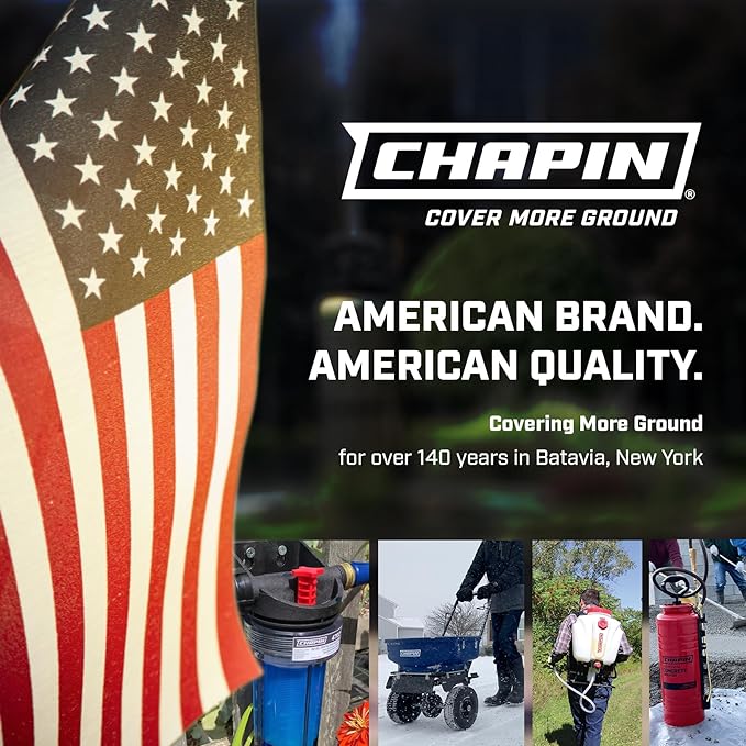 Chapin 4699: Firefighter Water Cannon Hose Nozzle, Fireman Spray Nozzle with Ergonomic Grip and Threaded Hose Connection, Adjustable Twist Nozzle, Lever On/Off Control, Red/Black