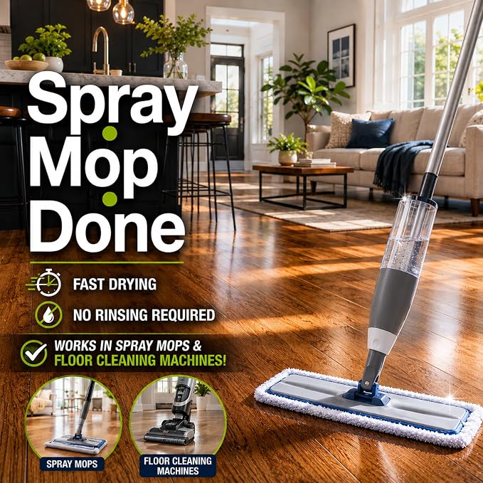 Black Diamond Stoneworks Wood & Laminate Floor Cleaner – No-Rinse Streak-Free Cleaner for Hardwood, Laminate, Engineered Wood & Luxury Vinyl Plank Floors (1 Quart)