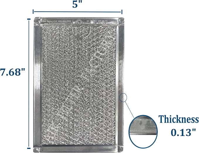 Microwave Oven Replacement For LG 5230W1A012B 12-Layer Aluminum Mesh Grease Filters 2-Pack