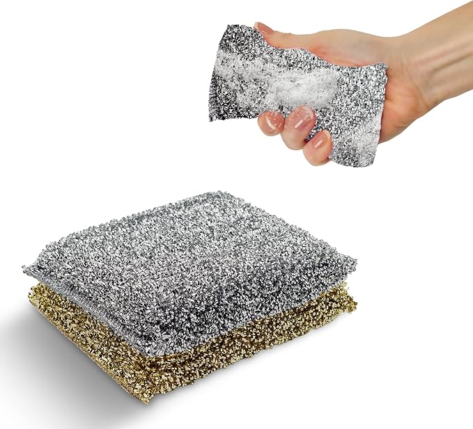 Perfect Scour 2 Pack Scrub Sponges for Kitchen - Multipurpose Non-Scratch Sponge with Heavy Duty Scouring Power - Soft and Fast Cleaning Scrubber for Cleaning Dishes, Pans, Pots and Hard Stains