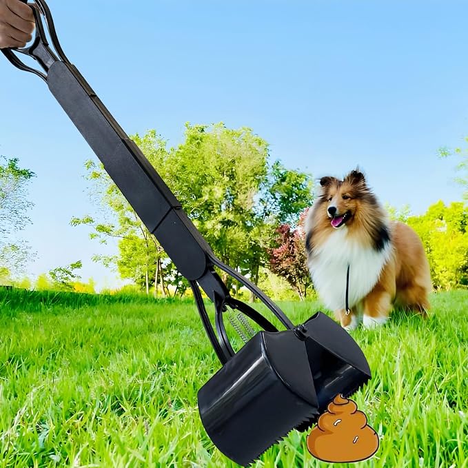 ienjoyed 2-Pack Pooper Scooper for Large Small Dogs Heavy Duty, 32" Long Handle Poop Scoop for Yard, Grass, Gravel, Dog Poop Grabber with High Strength Material