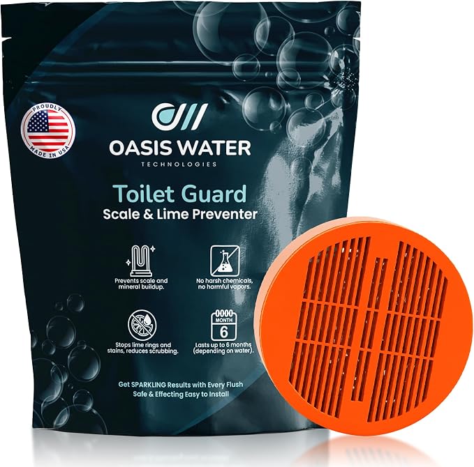 Toilet Guard Drop-In Tank Tablet (1 Tablet) | Up to 180-Day Performance | Helps Reduce Hard Water Marks, Rings & Mineral Buildup | Slow-Release Polyphosphate Formula | Bleach-Free