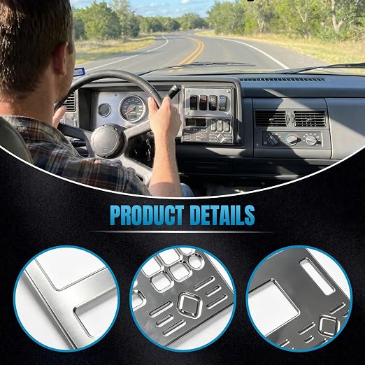 Billet Dash Bezel Kit for 1988-1994 Chevy Silverado GMC Sierra | CNC Aluminum, Polished Finish, Fits OBS GMT400, Gauge Cluster And Radio Trim