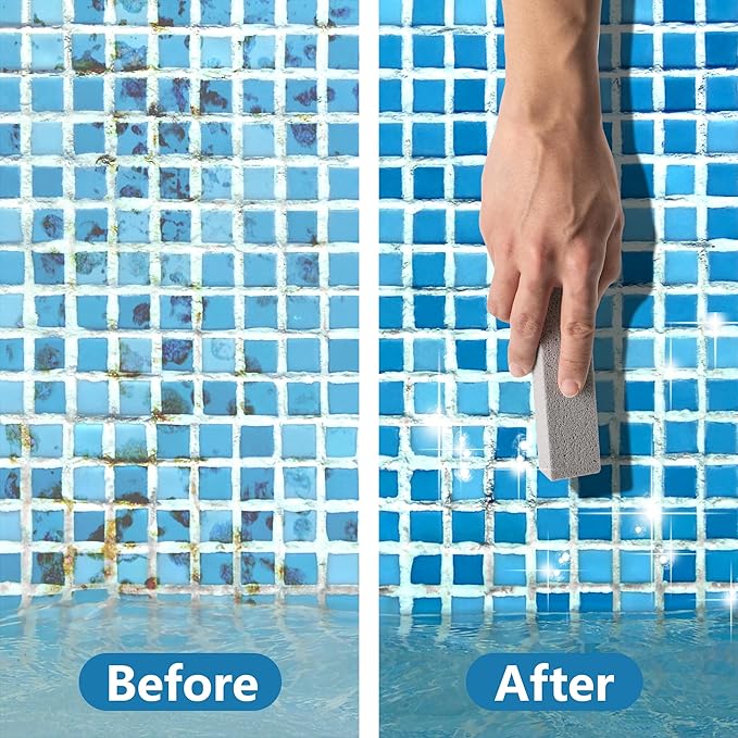 16 Pcs Pools Pumice Stone, 2 Size Pool Cleaning Pumice Block, Pools Tile Cleaner Stone for Swimming Pool Spa Kitchen Bathroom Stain and Rust Removing