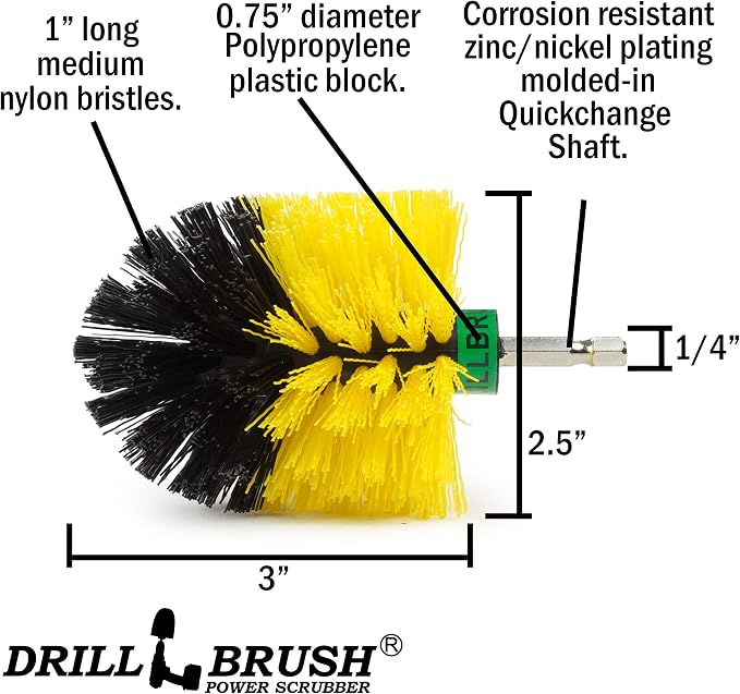 Bath Mat Cleaner - Bathroom Brush - Bathtub Scrub Brush - Sink Cleaner | Household Cleaning Supplies - Bathroom Cleaning Accessories - Tile Grout Cleaner - Toilet Scrubber - Shower Cleaning Brush