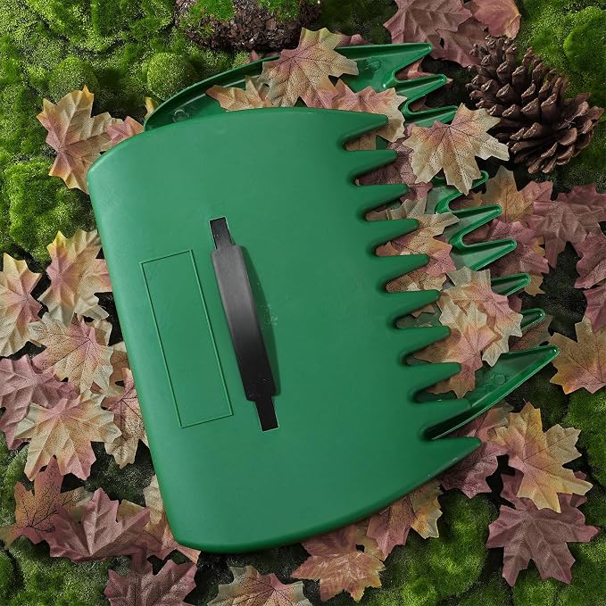 Sherr 6 Pcs Leaf Scoops Hand Rakes, Large Leaf Scoops and Claws Lightweight Plastic Leaves Grabbers for Picking up Leaves, Clippings, Grass, Collect Garden Rake Scooper