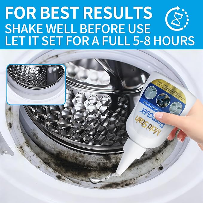 Home Stain Cleaner, 7 fl oz Mold Stain Cleaner Gel for Washing Machine, Home Stain Cleaning Gel for Fridge, Tile, Grout, Sink, Shower, Caulk, and Front Loader Seal
