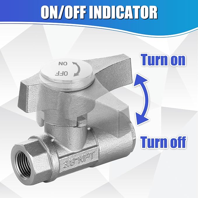M MINGLE Ball Valve Pressure Washer, 3/8" Quick Connect Ball Valve for Power Washer Hose, 5000 PSI