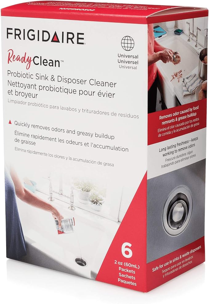 Frigidaire 10FFPROS02 ReadyClean Probiotic Sink & Disposer Cleaner, 6 Treatments
