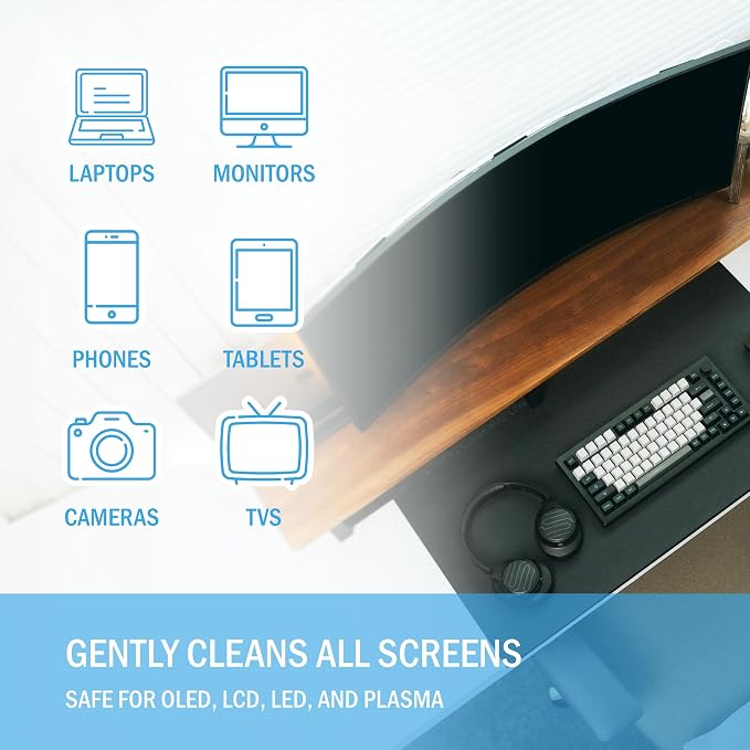 Bryson Screen Cleaner- 16 oz Spray Bottle For Use With LED & LCD TV, Computer Monitor, Laptop, and iPad Screens- 16 oz Bottle Only, No Towel