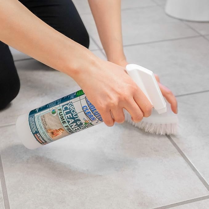 Absolutely Clean FAST GROUT CLEANER! - Professional Strength, Natural Enzyme Formula - Fast Acting, Fume Free - USA Made (128oz Cleans Up To 2,000 sq ft)