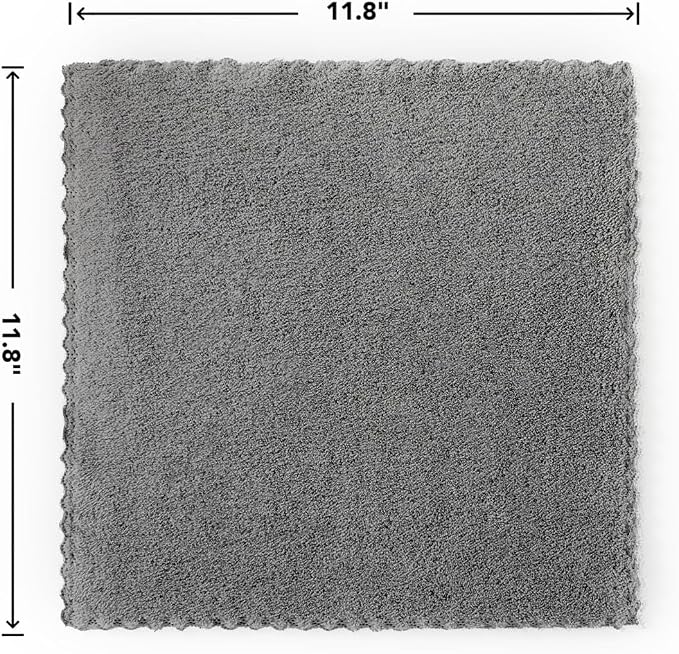 12 Pack Cleaning Cloth,Ultra Soft Absorbent Quick Drying Microfiber Cleaning rags,No scratches,Reusable,Washable,Lint Free Cleaning Towels for Kitchen,Window,Glass,car,11.8"×11.8",(Multicolor)