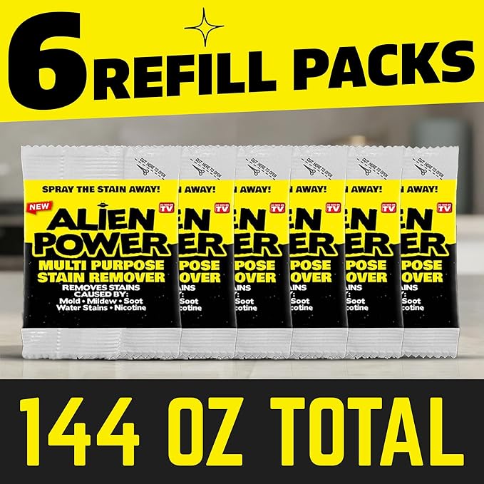 Alien Power 6 Pack Refill Packets | Makes 144 Fl Oz Worth of Alien Power Solution, Easy to Use