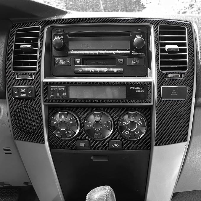 Navigation Stickers Fit for Toyota 4Runner(N210) 2003-2009 | for SR5/Sport Edition/Limited | Real Carbon Fiber | Center Console Navigation Panel Trim | Anti-scratch | Self-adhesive
