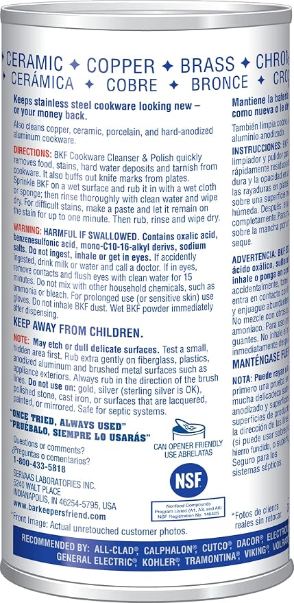 Bar Keepers Friend Superior Cookware Cleanser & Polish | 12-Ounces | 1-Unit