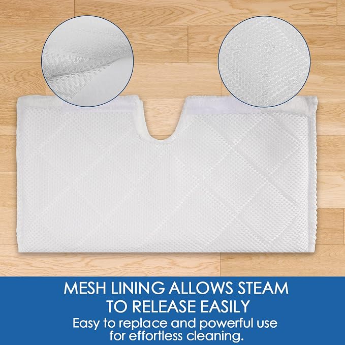 Steam Mop Replacement Pads for Shark Steam Pocket Mop S3501 S3601, 4-Pack | Steam mop pads. Fit S3550 S3901 S3801. Standard 12.5 x 7 in, not XL/S3601CO. Washable microfiber for wood, tile & laminate.