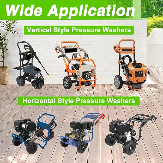 EVRBUL Universal Pressure Washer Cover, Heavy Duty 420D Waterproof Pressure Washer Cover for 48"L x 18.5"W x 13.5"H Vertical or Horizontal Style Pressure Washers