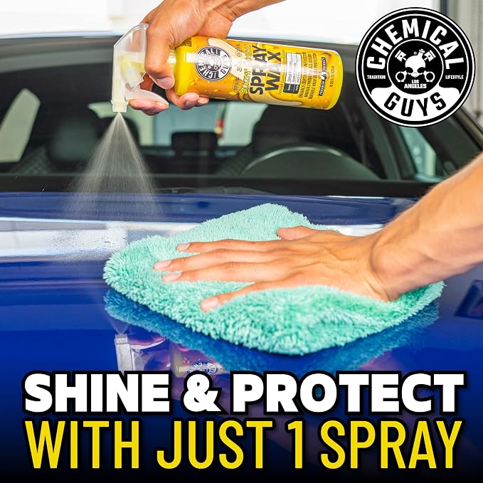 Chemical Guys, Blazin' Banana Carnauba Spray Wax, High Gloss Shine, 16 oz | Carnauba spray wax adds deep gloss and a slick layer on clean paint, glass and chrome, sweet banana scent