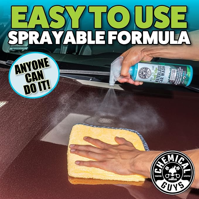 Chemical Guys, Swift Wipe Waterless Car Wash Spray, High Lubrication, 16 oz | Spray and wipe to clean and shine paint, glass and wheels with no water, a slick gloss for quick washes anywhere