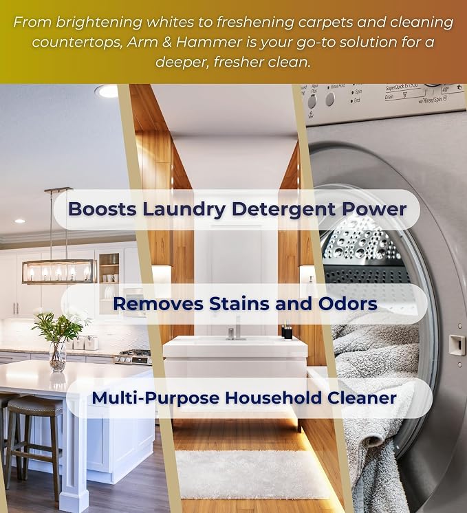 Detergent Booster and Household Cleaner Powder 55 oz Bundle with Microfiber Cloth - Enhances Laundry Detergent Power - Cleans Bathtubs, Microwaves, and More - (2 Items)