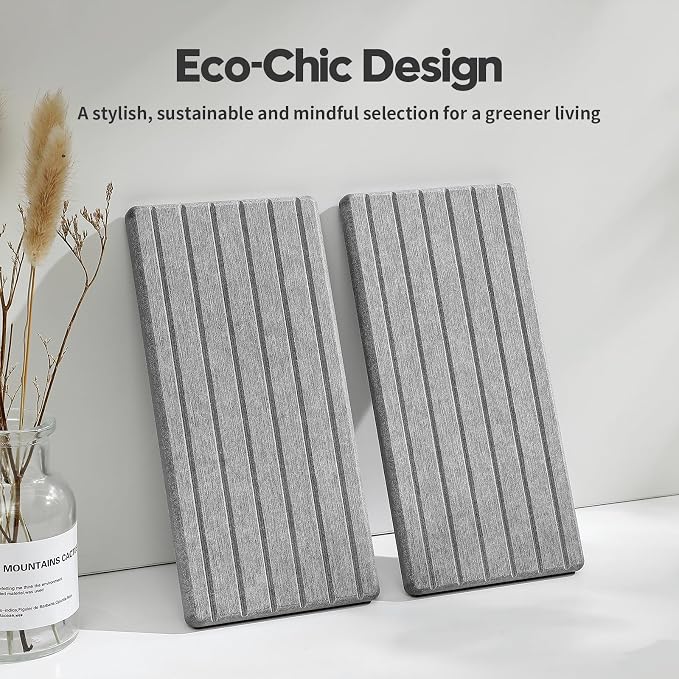 Razborci 2PCS Instant Dry Diatomite Stone Counter Makeup Tray Organizer, Fast Drying Caddy Kitchen Sponge Holder Mat, Bathroom Vanity Toothbrush Bottle Dispenser Soap Dish Rack, Light Gray, 8"x 3.8"