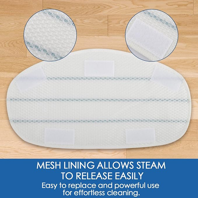 10 Pack Replacement Steam Mop Pads for PurSteam ThermaPro 211 & 10-in-1 | Old 5-tab version only; not for the new 6-tab mop. Machine-washable microfiber pads for sealed hardwood, tile and laminate.