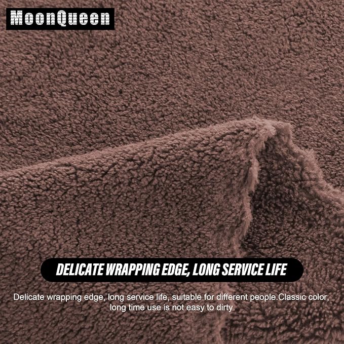 MOONQUEEN Ultra Soft Premium Washcloths Set - 12 x 12 inches - 72 Pack - Quick Drying - Highly Absorbent Coral Velvet Bathroom Wash Clothes (Wood Brown)