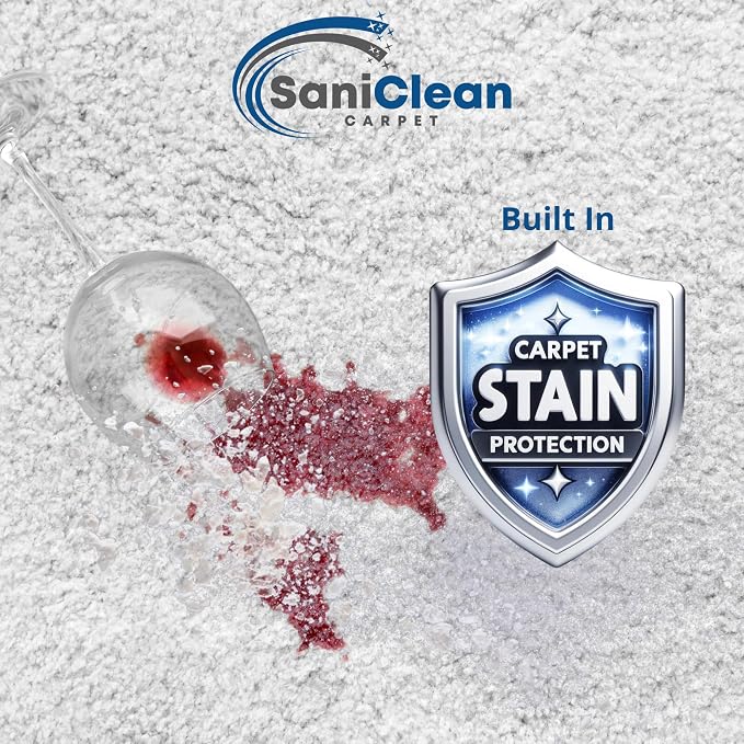 SaniClean Dry Carpet & Rug Cleaning Powder – Deep Cleans, Spill Cleanup, Spot & Stain Remover, Pet Mess | Brush In, Vacuum Out | For Large Areas Or Spot Treatment | No Harsh Chemicals
