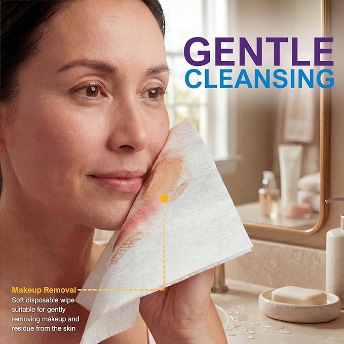 MED PRIDE Disposable Dry Wipes for Adults, Soft & Absorbent Personal Towels, Bulk 800 Count, Incontinence Care, Baby Wipes (800 Count (Pack of 1))