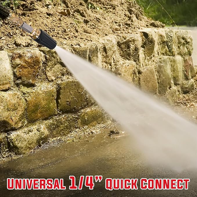 YAMATIC Turbo Nozzle Pressure Washer, 4000 PSI 4.0 GPM | 1/4" Quick Connect with Stainless Steel Filter, 360 Degree Rotating Tips, Replacement For MTM, Ryobi, Simpson, and More