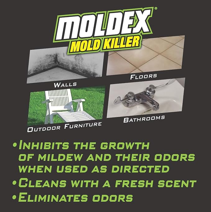 Moldex 5010 Mold Killer Trigger Sprayer, 32 oz | Kills mold and inhibits mildew, Bleach-free formula with a fresh scent