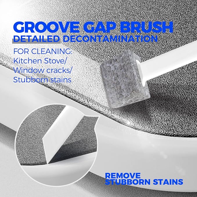Holikme 7 Pack Cleaning Brush Scrub Brush Kitchen Brush for Floor,Black | Deep Cleaning Brush Set, Scrub Pads with Scraper Tip for Pool Walls, Bathroom, Grout, Floor, Bike, Tub, Shower