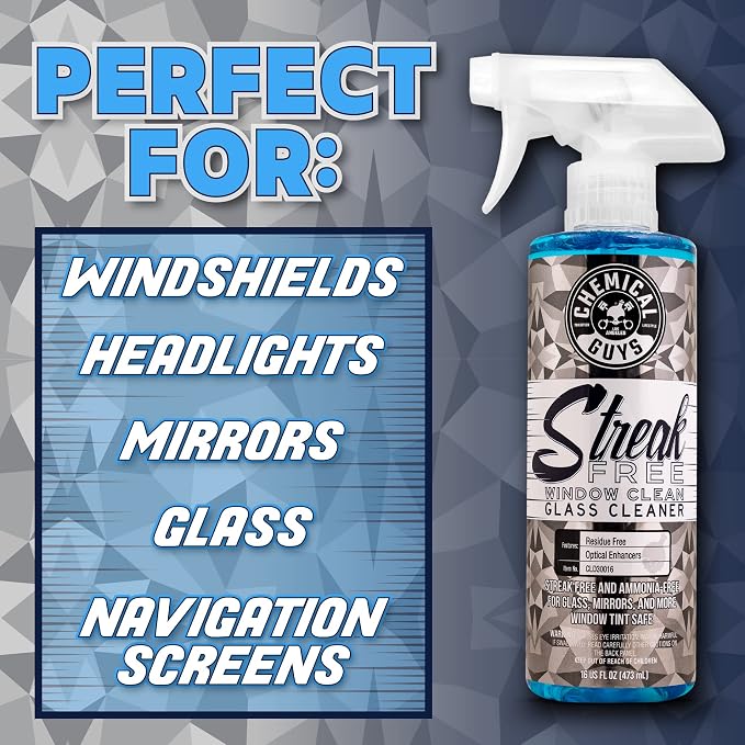 Chemical Guys, Streak-Free Glass & Window Cleaner, Ammonia-Free, 1 Gallon