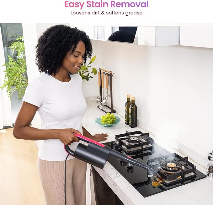 Schenley 19-in-1 Steam Mop with Handheld Steamer for Hard Floors | Multi-Surface Cleaning, 15s Heat-Up, 12-25 Min Steam Time, 248°F Steam, Chemical-Free, Tile & Grout, Wall Cleaning