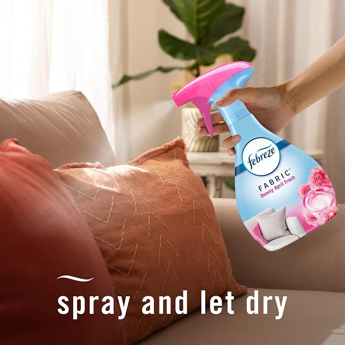 Febreze Fabric Spray Air Freshener, Odor-Fighting Fabric Refresher, Sneaker Balls Alternative, Couch Cleaner, Linen Spray, Multi-Use, Downy April Fresh Scent, 23.6 fl oz