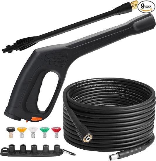 FIXFANS Pressure Washer Gun and Hose Kit, Replacement Pressure Washer Extension Wand– Compatible with Some of Portland Husky Black Decker Ford Pulsar ShopForce Taskforce Powerwasher Taskmaster