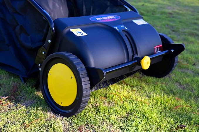 21' Splendor Lawn Sweeper Yard Sweeper Easy Leaf Collector for Lawn Stand up Design for Saving Storage