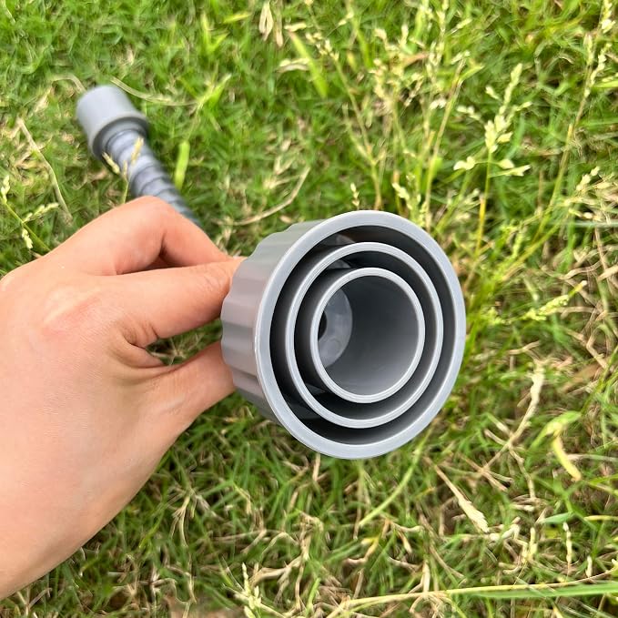 A/C Drain Lines Cleaner Tool in Wet Vac Attachment To Unclog And Evacuate, ABS Plastic Vacuum Hose Compatiable With Most PVC Pipe Sizes, Easy To Use, Grey