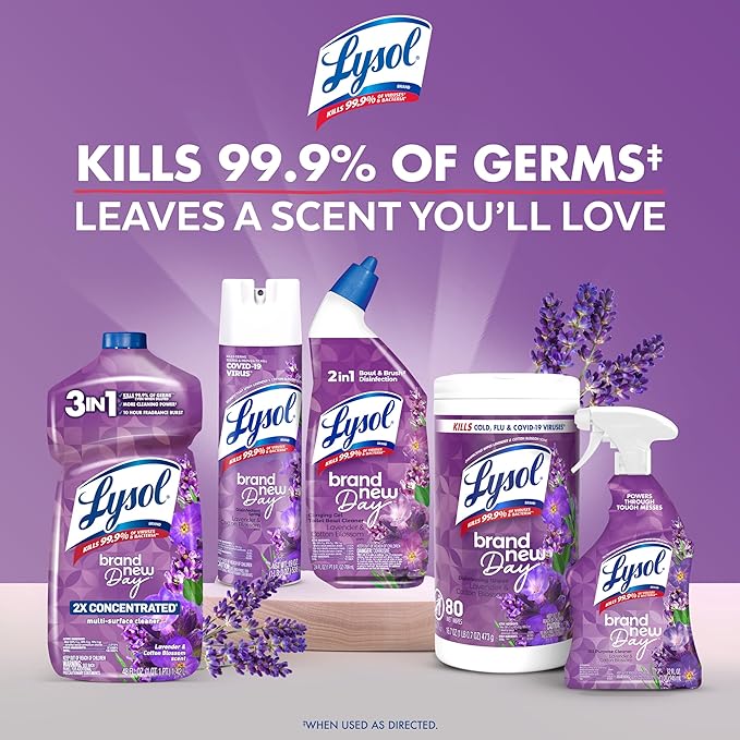 LYSOL Disinfecting Wipes, Multi-Surface, Lavender + Mango, 80 ct. (4 Pack)