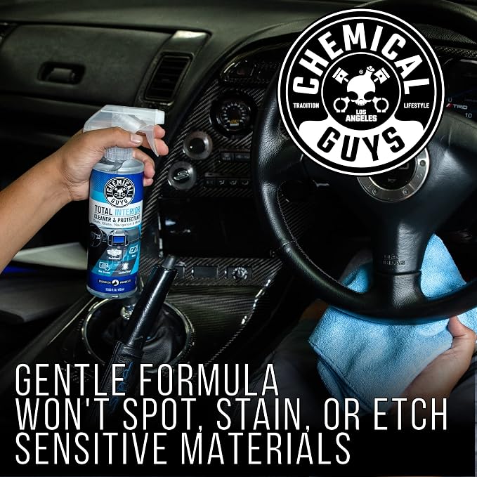 Chemical Guys, Total Interior Cleaner & Protectant for Cars, 16 oz, 2 Pack | Cleans dashboards, seats, door panels, trim and glass in one step, leaving a fresh, streak-free, factory-style look