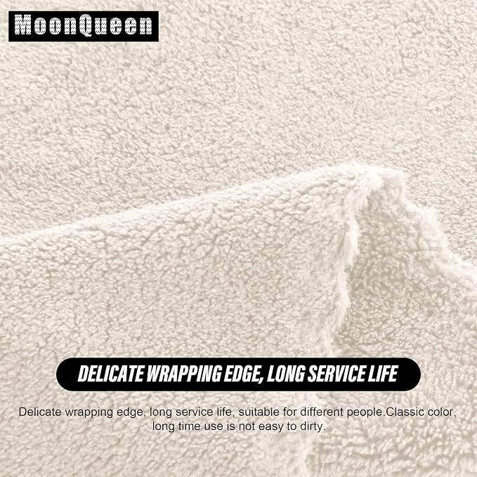 MOONQUEEN Ultra Soft Premium Washcloths Set - 12 x 12 inches - 24 Pack - Quick Drying - Highly Absorbent Coral Velvet Bathroom Wash Clothes - Use as Bath, Spa, Facial, Fingertip Towel (Cream)