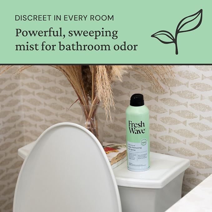 Fresh Wave Original Air Freshener Spray, 8 oz Room Odor Eliminator | Fine mist non-aerosol, Plant oil formula, Bathroom and pet area safe, No sulfates or parabens, Fabric and linen spray