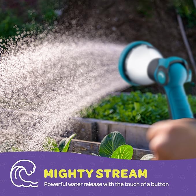 Hose Nozzle [2 Pack] Heavy Duty Hose Sprayer With 10 Adjustable Watering Patterns. Thumb Control Design, Comfortable Ergonomic Grip, Garden Hose Nozzle for Watering Plants & Lawns/Fun showers/Cleaning