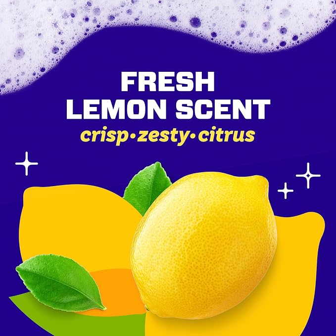 Mr. Clean Magic Eraser Sponge, Bathroom, Shower, Tub Cleaner, Soap Scum Remover, Bathroom Cleaning Supplies, Dawn Cleaning Power with Lemon Scent, Shower & Tub, 6ct