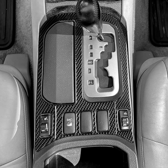 Gear Shifter Stickers Fit for Toyota 4Runner(N210) 2003-2009 | for SR5/Sport Edition/Limited | Real Carbon Fiber | Accessories | Center Console Gear Shifter Panel Trim | Anti-scratch
