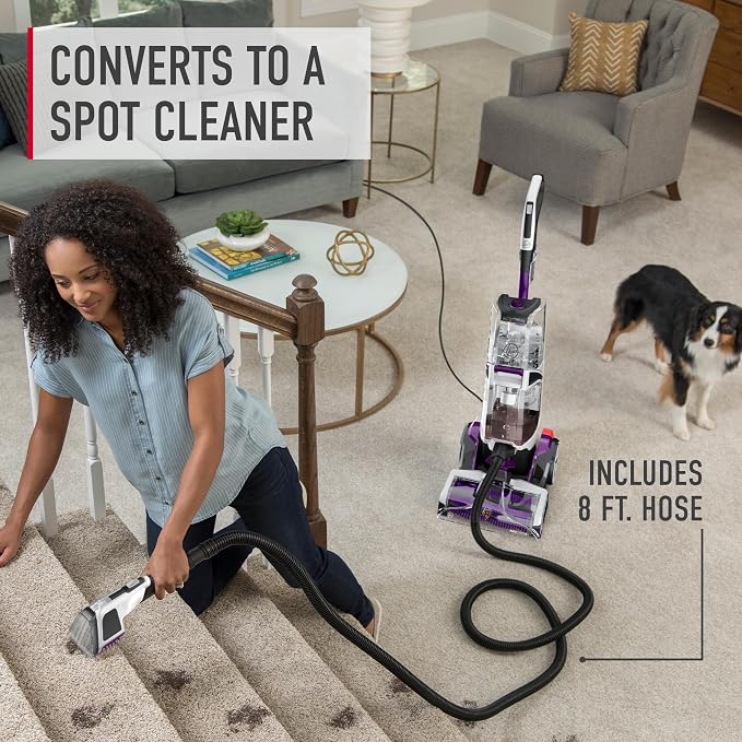 Hoover SmartWash Pet Automatic Carpet Cleaner Machine with Spot Chaser Wand | Deep Cleaning Carpet Shampooer Machine, Pair with a Hoover Carpet Cleaner Solution for a Bright, Refreshed Home