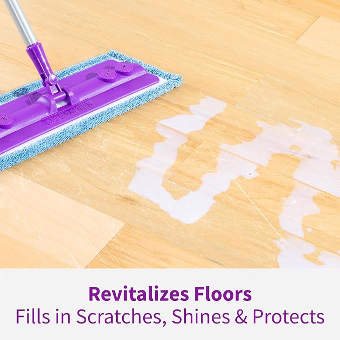 Rejuvenate Professional Wood Floor Restorer Fills Scratches, Seals And Protects Wood Flooring For A Matte Satin Finish, 1 Gallon | 1-Coat Application Fills Scratches, Shines & Protects Hardwood Floors, Leaves A Satin Finish, Safe For Pets & Kids
