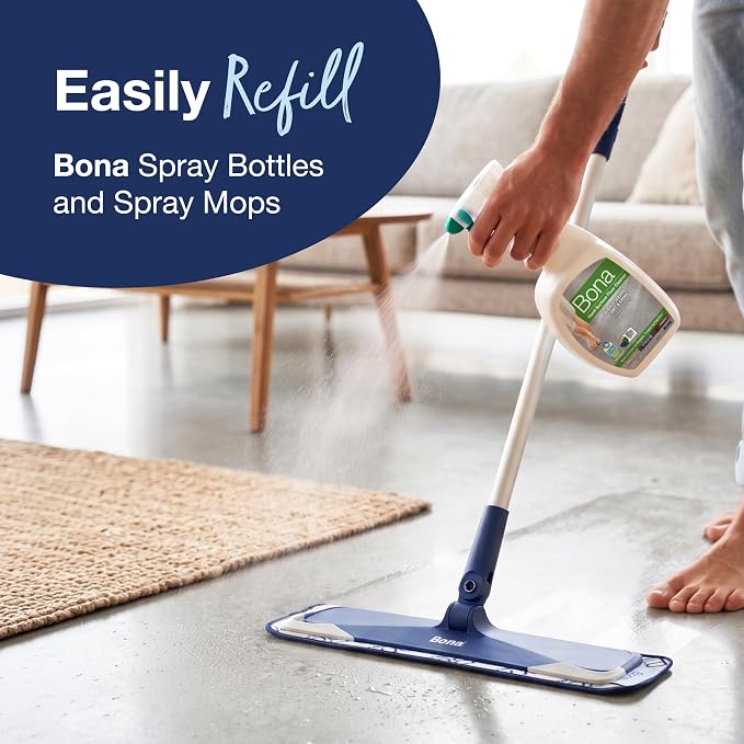Bona Multi-Surface Floor Cleaner Concentrate - 1 fl oz - 4-Pack - Residue-Free Floor Cleaning Solution for Bona Spray Mop and Spray Bottle Refill - For Stone, Tile, Laminate, and Vinyl Floors